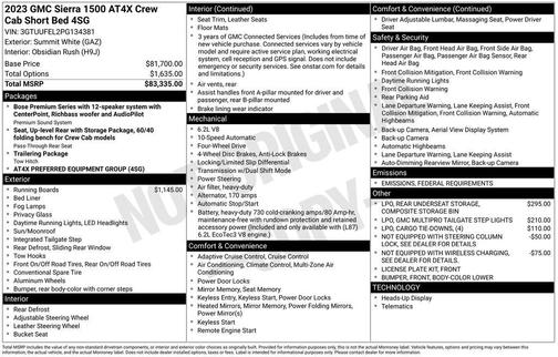 2023 GMC Sierra 1500 AT4X