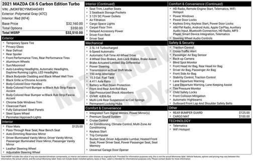 2021 Mazda CX-5 Carbon Edition Turbo