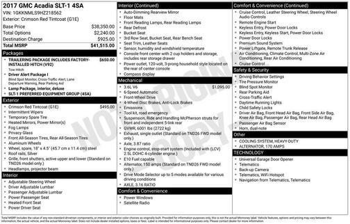 2017 GMC Acadia SLT-1