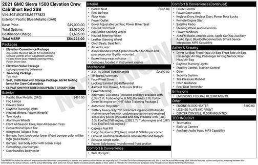 2021 GMC Sierra 1500 Elevation