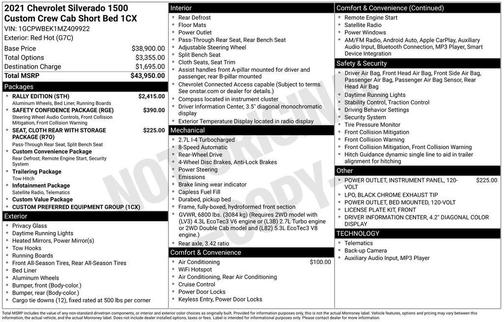 2021 Chevrolet Silverado 1500 Custom