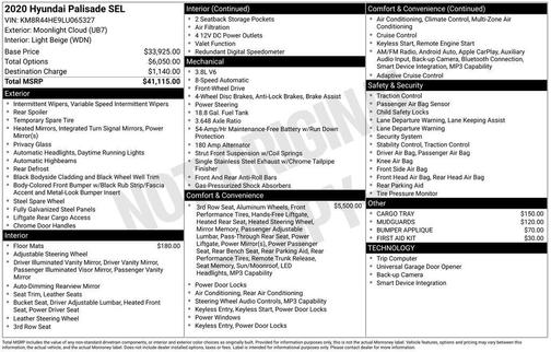 2020 Hyundai PALISADE SEL