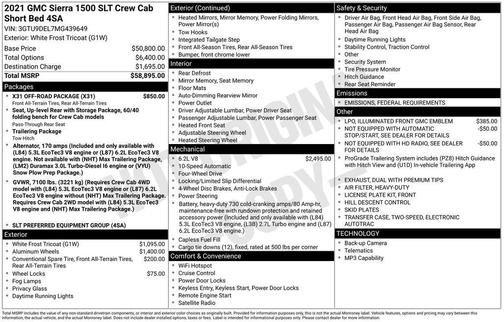 2021 GMC Sierra 1500 SLT