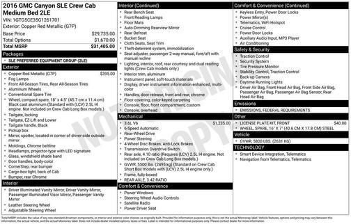 2016 GMC Canyon SLE