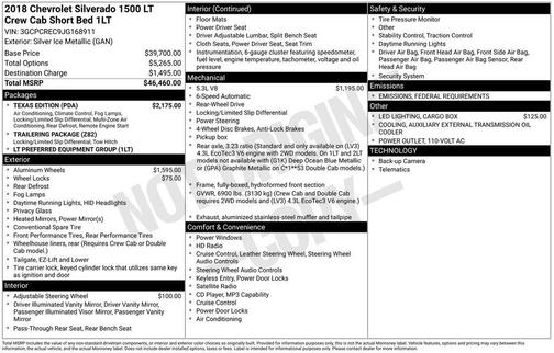 2018 Chevrolet Silverado 1500 1LT