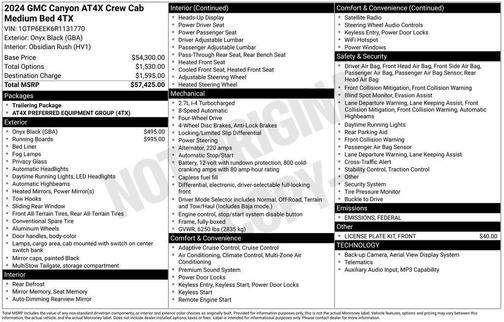 2024 GMC Canyon AT4X