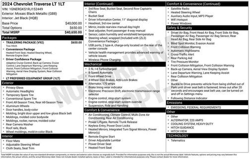 2024 Chevrolet Traverse LT