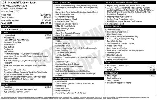 2021 Hyundai TUCSON Sport