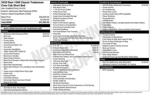 2020 RAM 1500 Classic Tradesman