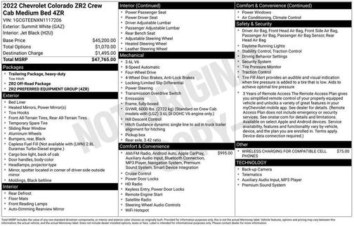 2022 Chevrolet Colorado ZR2