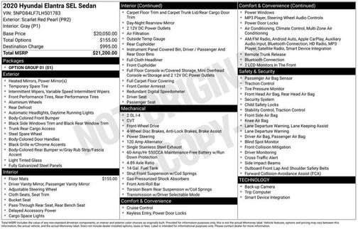 2020 Hyundai ELANTRA SEL