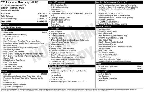 2021 Hyundai ELANTRA HEV Blue