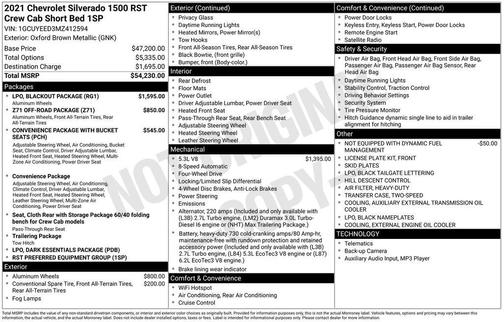 2021 Chevrolet Silverado 1500 RST