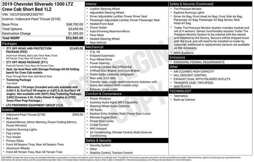 2019 Chevrolet Silverado 1500 LTZ