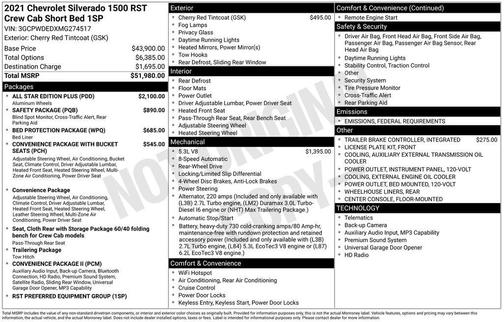 2021 Chevrolet Silverado 1500 RST