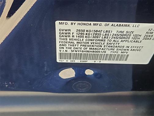 2017 Honda Pilot Touring