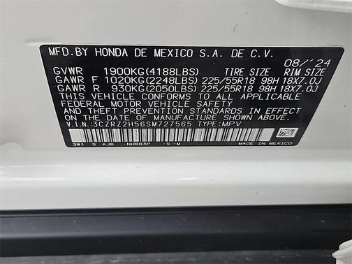 2025 Honda HR-V AWD Sport