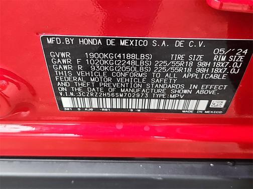 2025 Honda HR-V AWD Sport