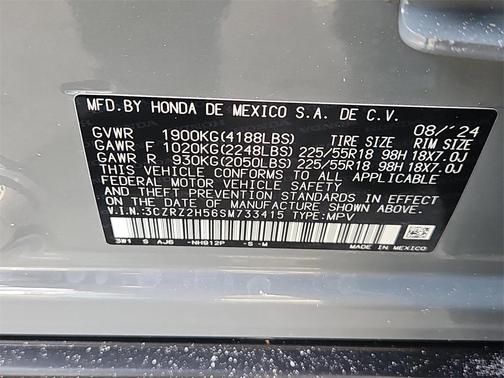 2025 Honda HR-V AWD Sport