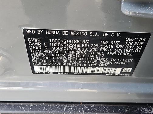 2025 Honda HR-V AWD Sport