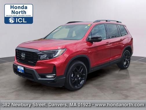 Radiant Red Metallic II 2024 Honda Passport AWD Black