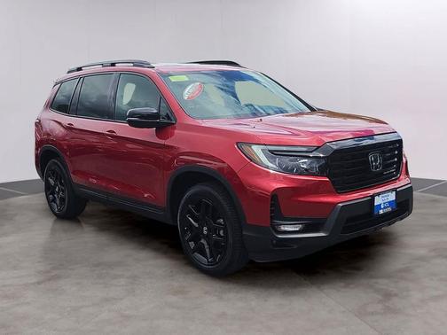 Radiant Red Metallic II 2024 Honda Passport AWD Black