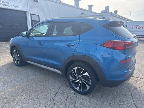 Aqua Blue 2021 Hyundai TUCSON Sport