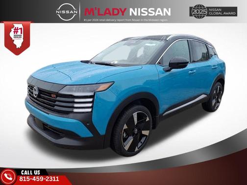 Arctic Ice Blue Metallic/Super Black 2026 Nissan Kicks SR