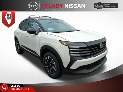 Aspen White Tricoat/Super Black 2026 Nissan Kicks SV