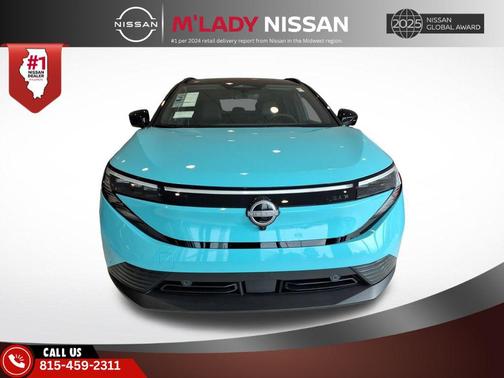 Seabreeze Blue Pearl/Black 2026 Nissan Leaf PLATINUM+
