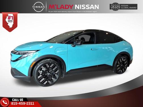 Seabreeze Blue Pearl/Black 2026 Nissan Leaf PLATINUM+