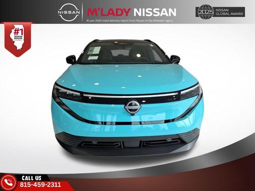Seabreeze Blue Pearl/Black 2026 Nissan Leaf PLATINUM+