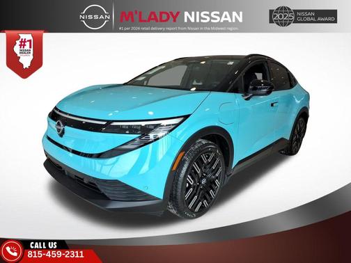 Seabreeze Blue Pearl/Black 2026 Nissan Leaf PLATINUM+