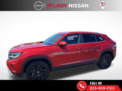 Aurora Red Metallic 2022 Volkswagen Atlas Cross Sport 3.6L V6 SE w/Technology