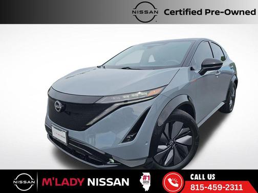 Boulder Gray Pearl/Black Diamond Pearl 2024 Nissan ARIYA PLATINUM+