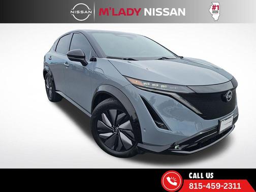 Boulder Gray Pearl/Black Diamond Pearl 2024 Nissan ARIYA PLATINUM+