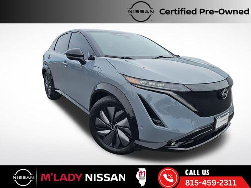 Boulder Gray Pearl/Black Diamond Pearl 2024 Nissan ARIYA PLATINUM+