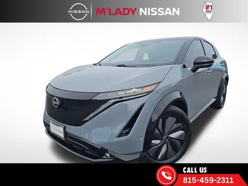 Boulder Gray Pearl/Black Diamond Pearl 2024 Nissan ARIYA PLATINUM+
