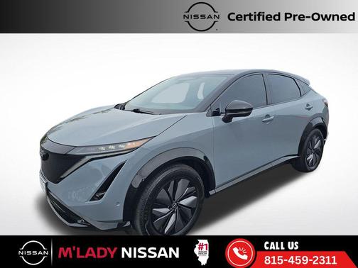 Boulder Gray Pearl/Black Diamond Pearl 2024 Nissan ARIYA PLATINUM+