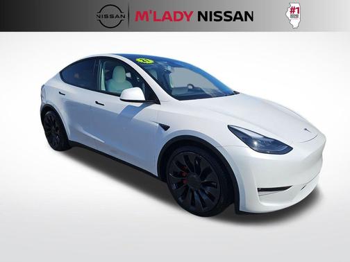 Pearl White Multi-Coat 2021 Tesla Model Y Performance Dual Motor All-Wheel Drive