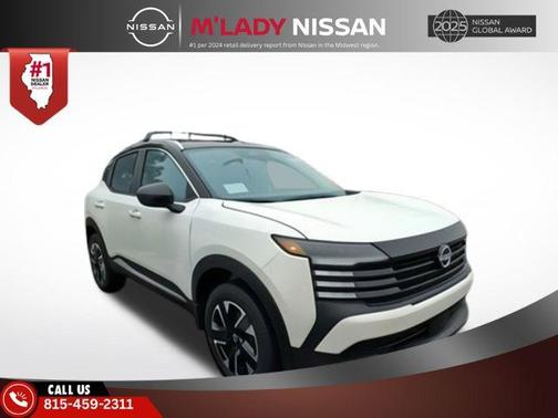 Aspen White Tricoat/Super Black 2026 Nissan Kicks SV