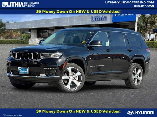 Diamond Black Crystal Pearlcoat 2022 Jeep Grand Cherokee L Limited