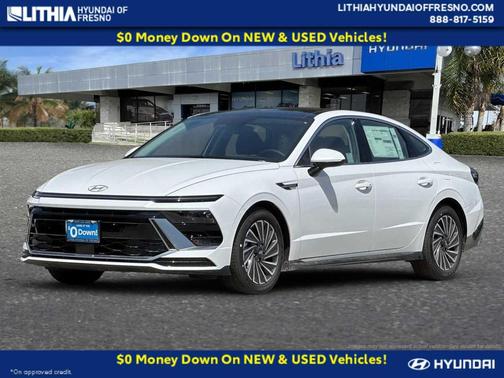 Serenity White 2026 Hyundai SONATA Hybrid SE