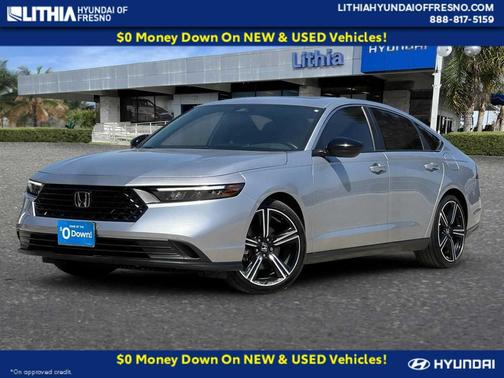 Solar Silver Metallic 2024 Honda Accord Hybrid Sport