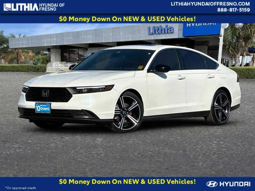 Platinum White Pearl 2025 Honda Accord Hybrid Sport