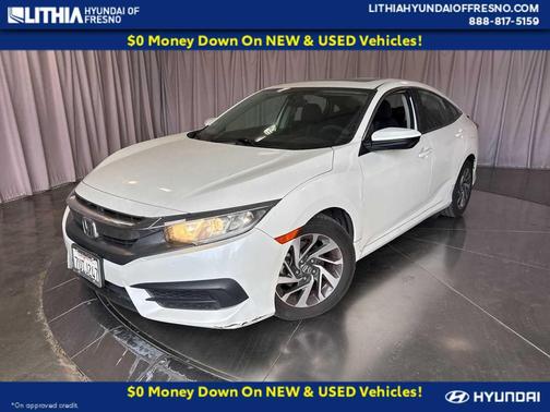 White 2016 Honda Civic EX