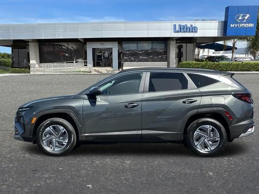 Amazon Gray 2025 Hyundai TUCSON Hybrid Blue