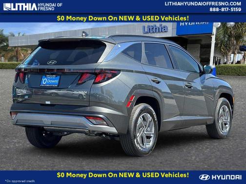 Amazon Gray 2025 Hyundai TUCSON Hybrid Blue