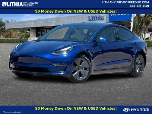 Blue 2022 Tesla Model 3 Standard Range