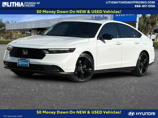 Platinum White Pearl 2025 Honda Accord Hybrid Sport-L